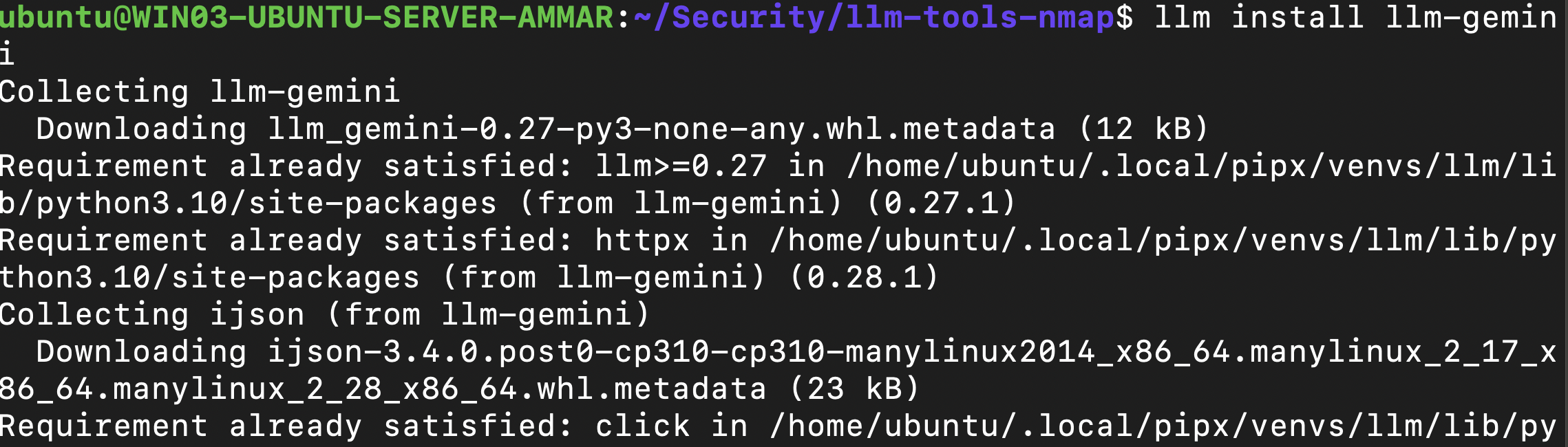 setting up gemini with llm package